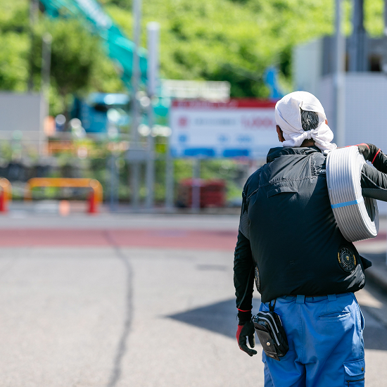 Worker in uniform